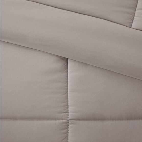 Madison Park Sarasota All Season Microcell Down Alternative Comforter Set, Taupe - Picture 6 of 7